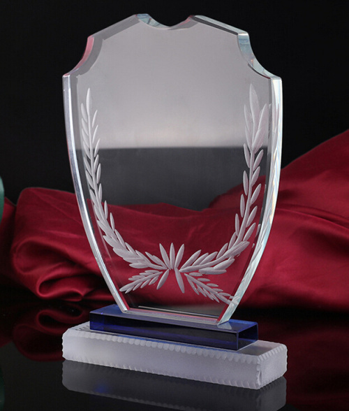 K9 Customized Crystal Trophy Award Shield of Keepsake Memento