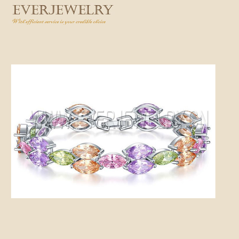 Diamond Charm Bracelet, Crystal Rhinestone Bracelet