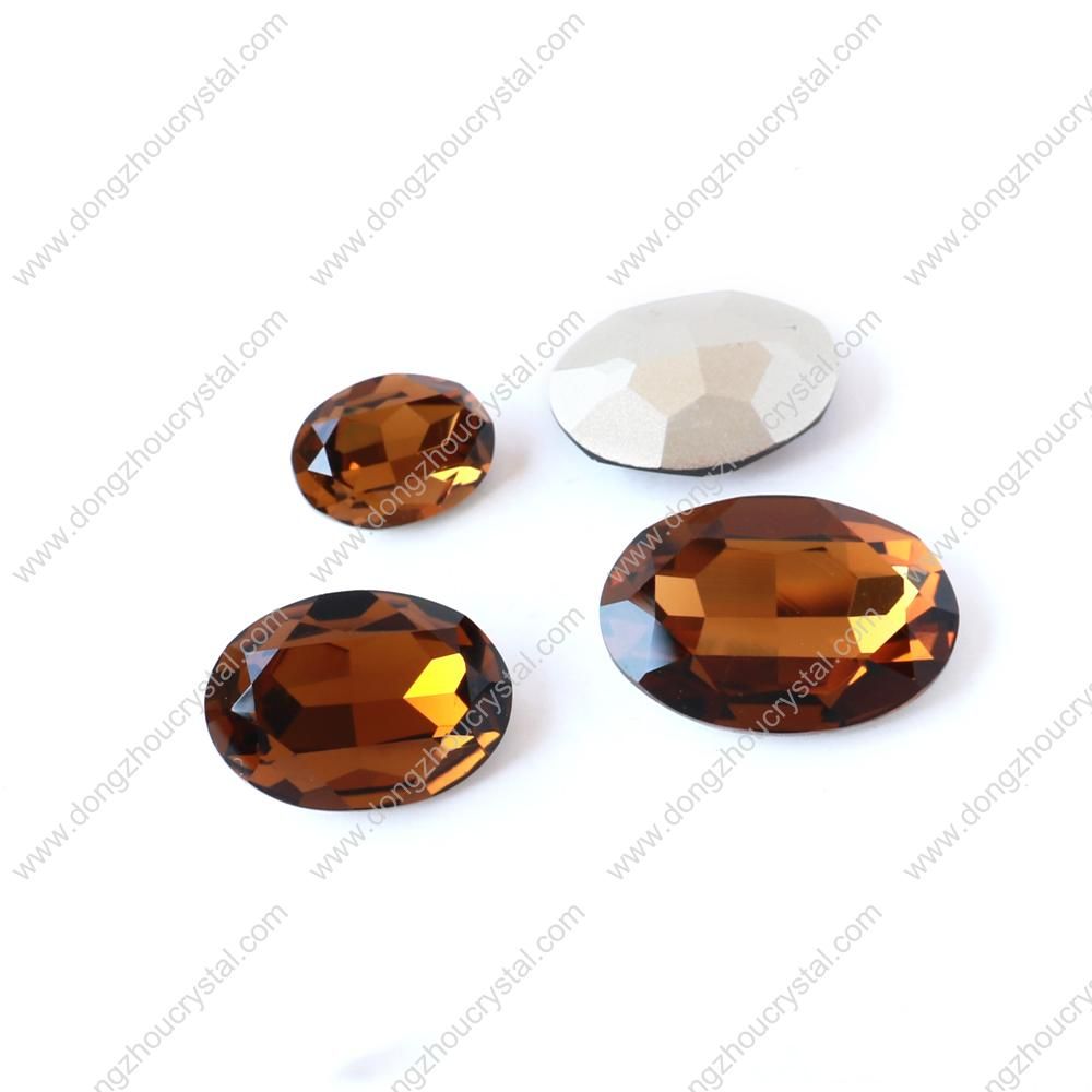 Quality Oval Shape Point Back Crystal Stone (3002)