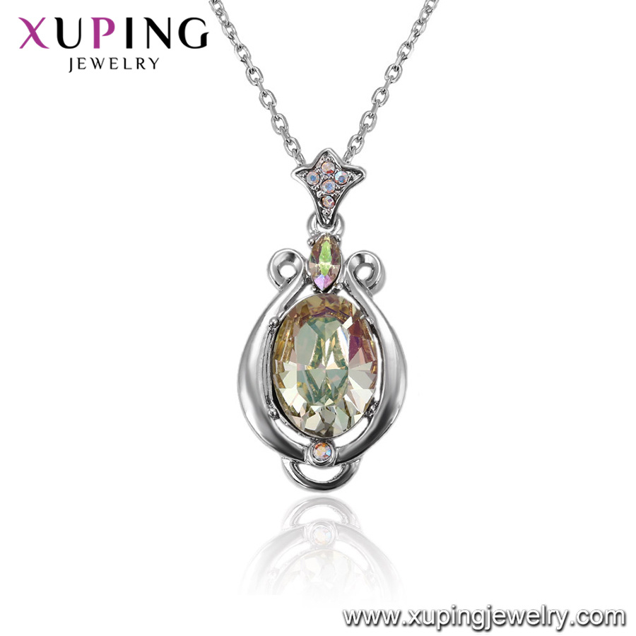 Necklace-00460 Xuping POM POM Necklace Crystals From Swarovski Pendant Jewelry