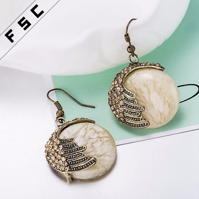Wholesale Resin Antique Bronze Eardrop Fashion Earrings for Girl