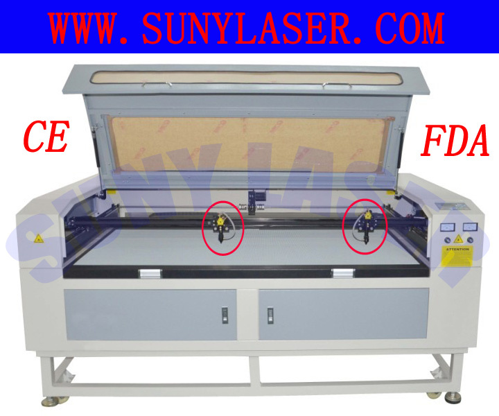 Multi Heads Fabric Leather Laser Cutting Machine at Fast Speed
