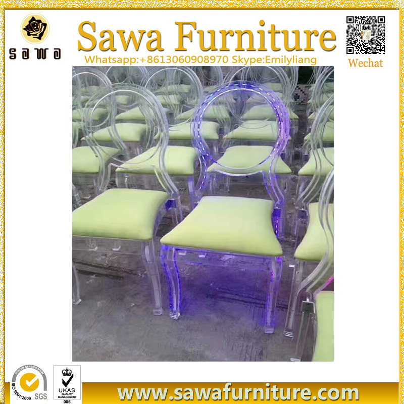 Strong Knock Down Stacking Transparent Resin Phoenix Chair