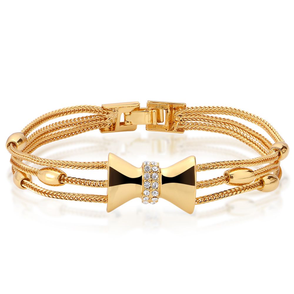 Western Style Hot Sale Yellow Gold Color Bracelet for Girls