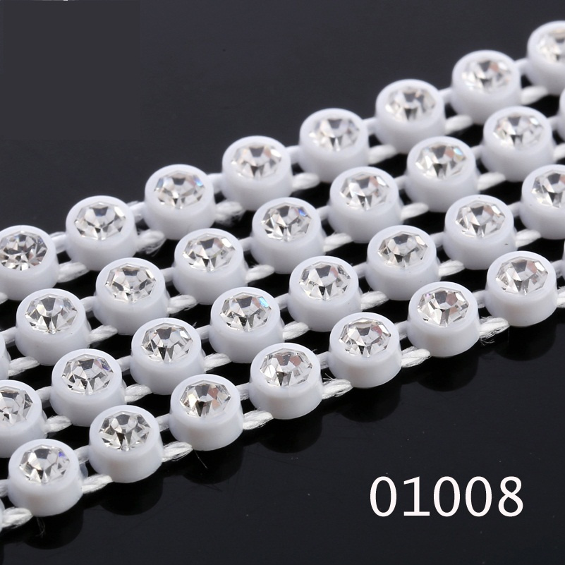 Single Row Plastic Rhinestone Banding for Decoration