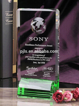 New Designed Crystal Trophy with Double Color