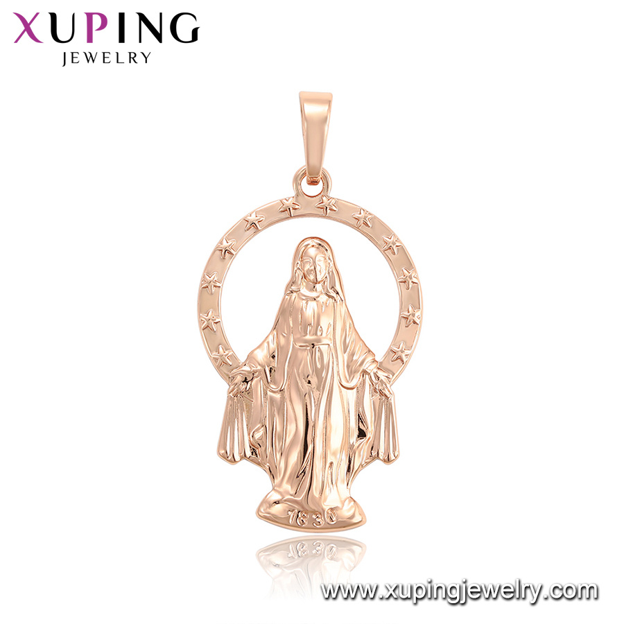 Hot Sales Elegant CZ Glass Rose Gold-Plated Imitation Fashion Jewelry Pendant