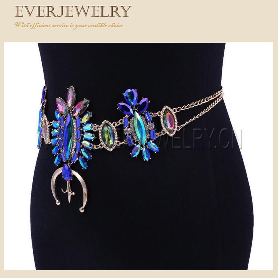 2017 Hot Beach Sexy Hinestone Wasit Chain Belly Chain