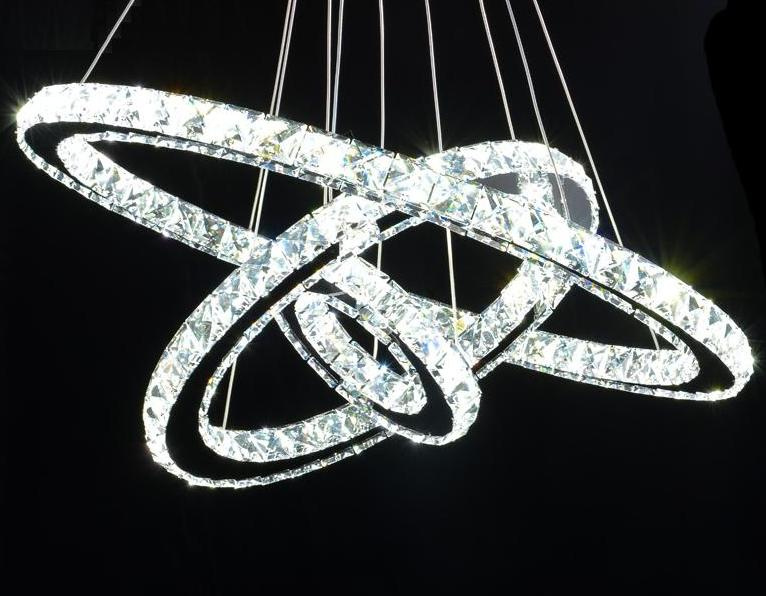Modern Round LED Chandelier with 3 Layers Crystal (WH-0103P)