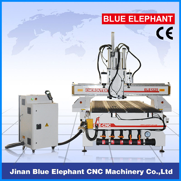 3 Heads 1325 Wood CNC Router Furniture Making Machine