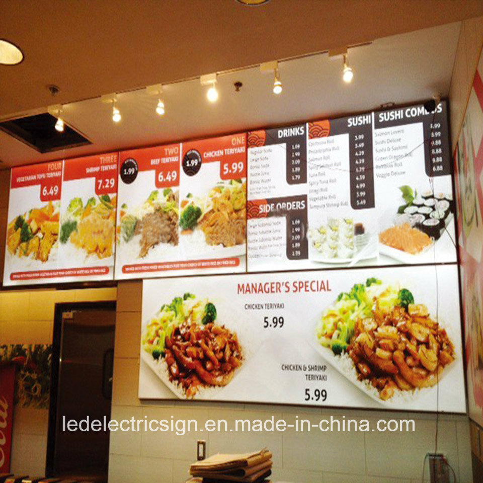 Acrylic Engraving Lighting Board with Illuminated Menu Board