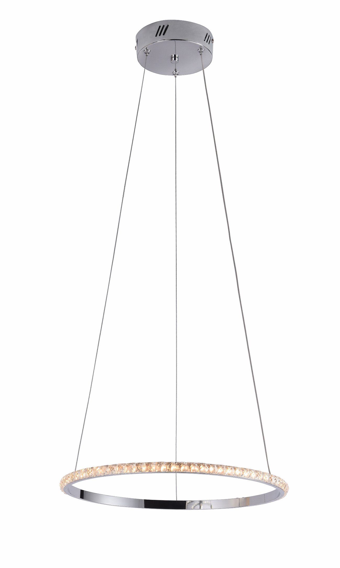 Modern K9 Crystal Round Ring Pendant Lamp for Living Room