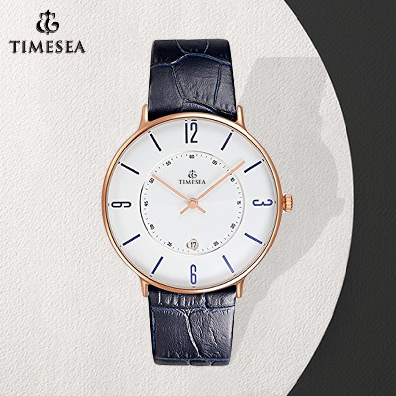 Fashion Quartz Watch Men with Leather Strap 72825