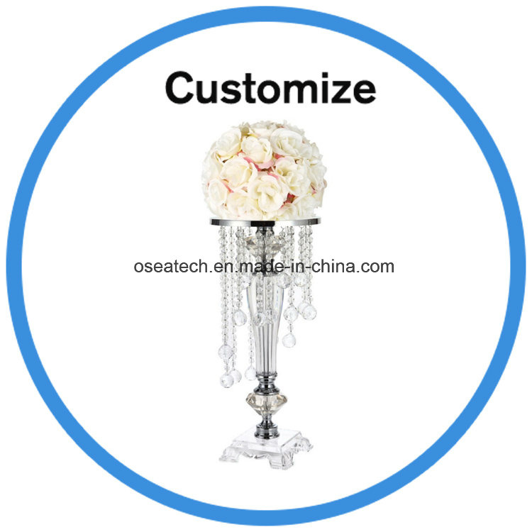 Unique Crystal Candelabra Flower Wedding Table Decoration Centerpieces
