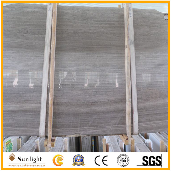 Cheap Chinese Grey Wooden Marble Slabs