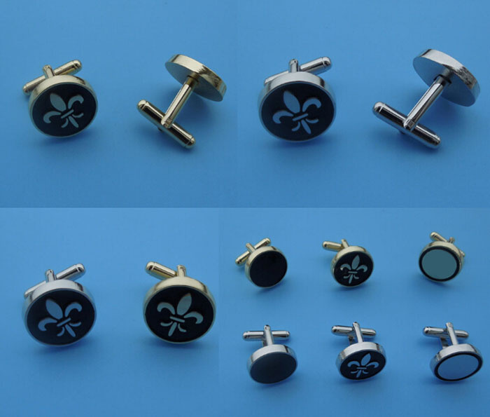 Custom Wosm Enamel Logo Metal Souvenir Mens Gifts Metal Cufflinks