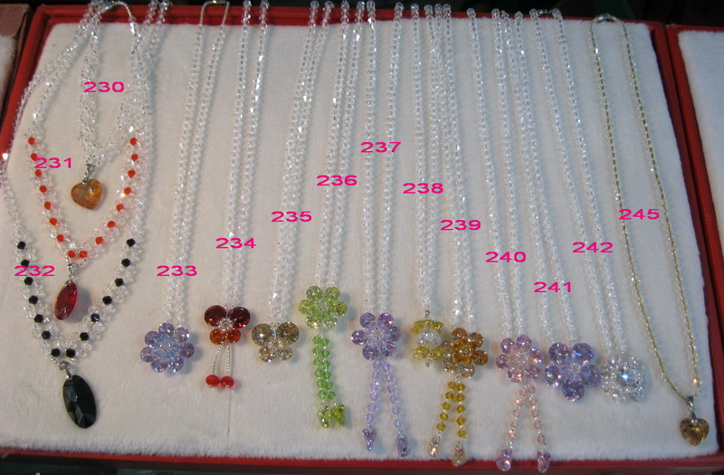 Nice Crystal Bead Necklace Jewellery Accessories (JDNE-218)