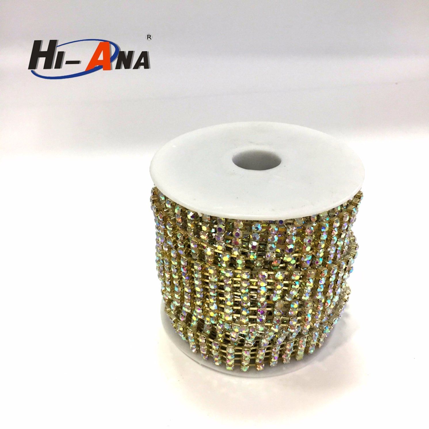 High Quality Dry Fit Customization Top Quality Gold Chain Rhinestone