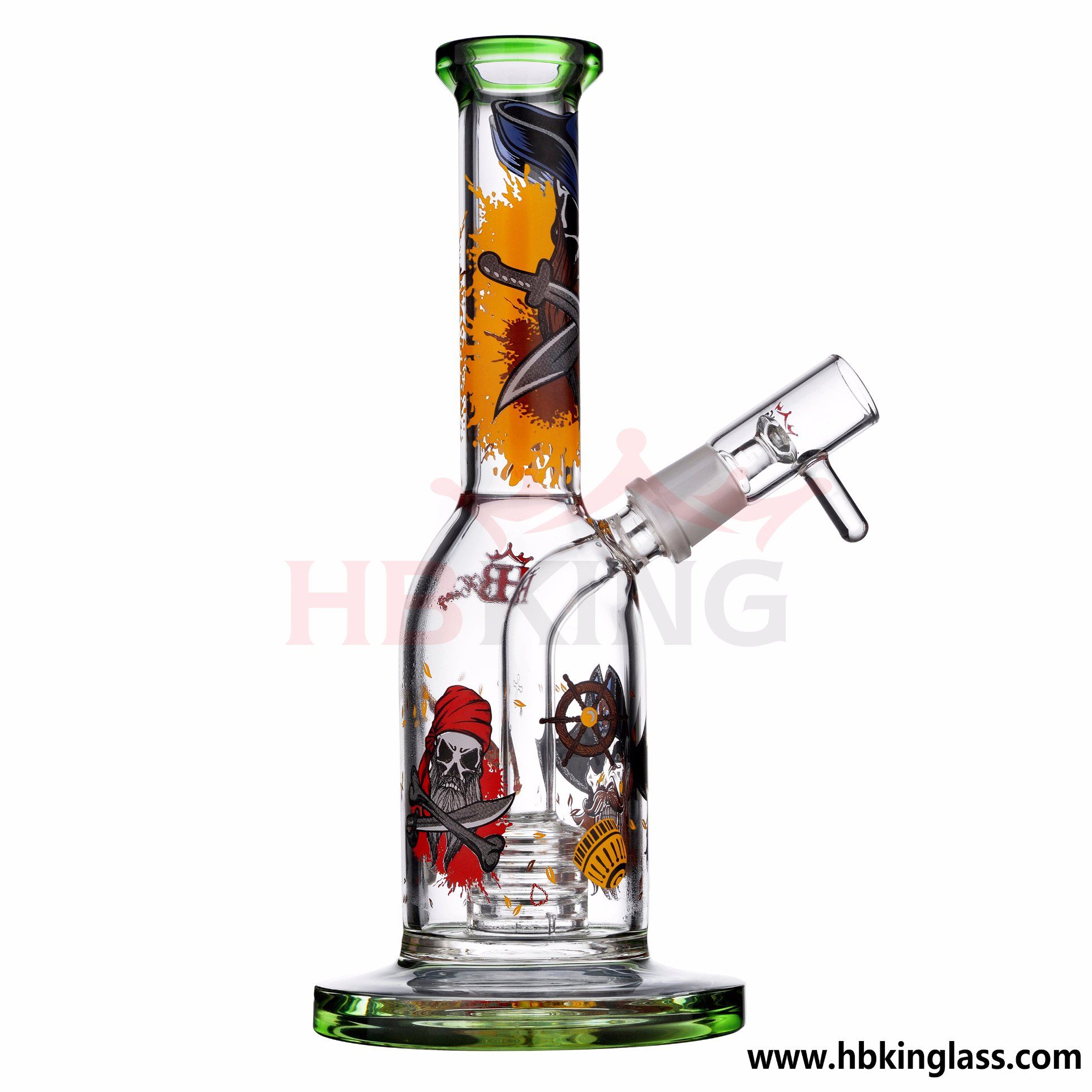 New Cross-Crystal Recycler Hookah Glass Pipe Smoking Water Pipe
