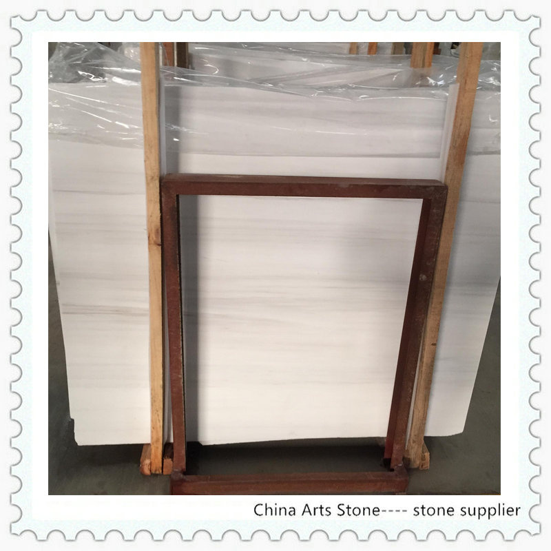 Honed or Polished White Marble for Slab, Countertop and Tile