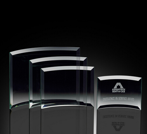 Custom Crystal Glass Plate Clear Award Trophy
