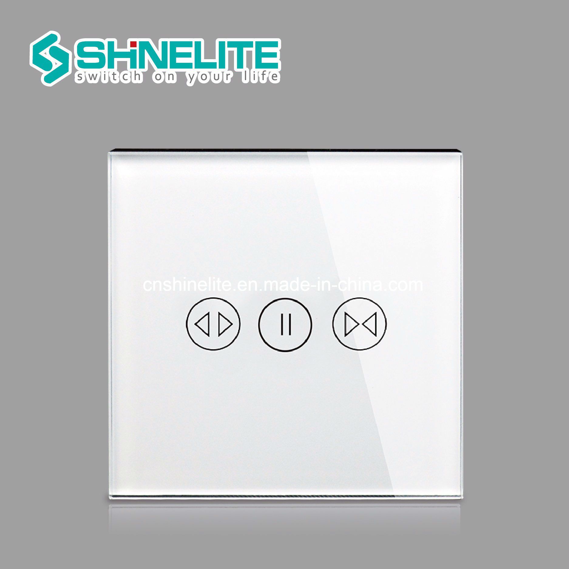 EU Standard Glass Plate Touch Curtain Switch