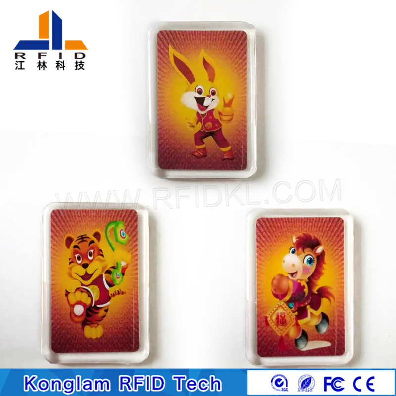 Access Control Bottom Dijiao Keychain PVC Smart NFC Card