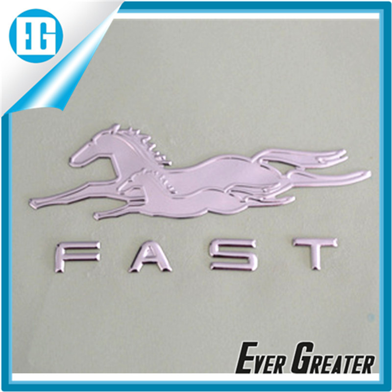 Custom Design 3D Soft Chrome Logo, Soft Chrome Car Logo Soft PVC Sticker