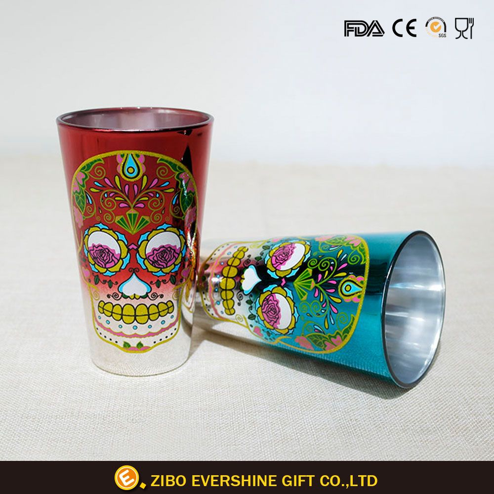16oz Drinking Electroplated Pint Glasses with Pint Glass Boxes