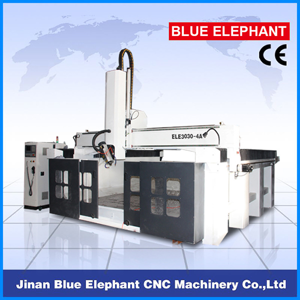 Ele-3030 Styrofoam 4 Axis CNC Milling Machine Customized Size