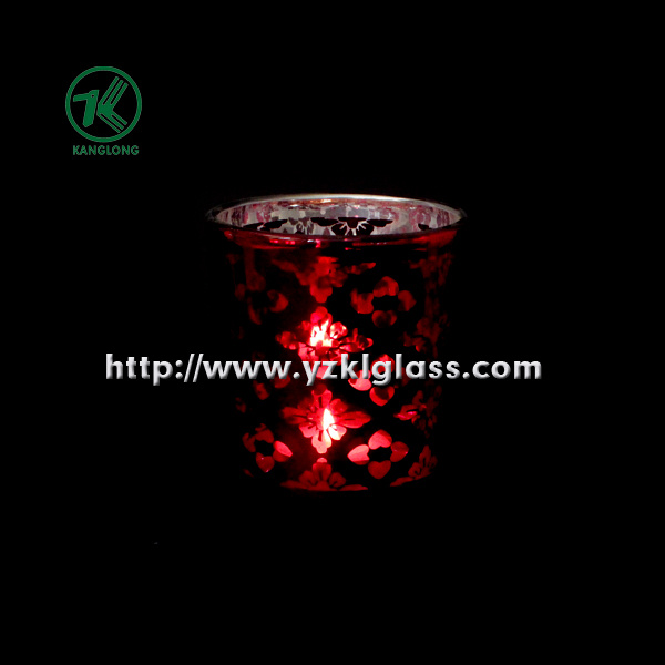Color Double Wall Glass Candle Votive by SGS (8*7.5*10)