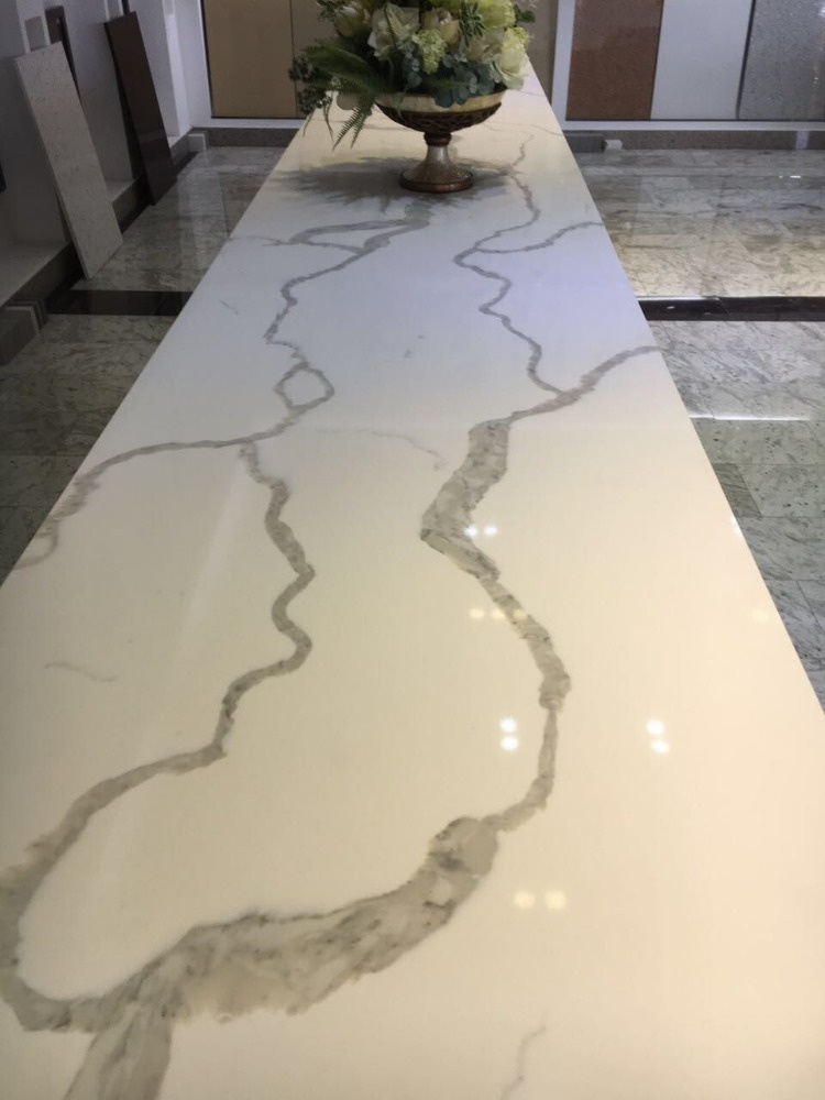 Artificial Marble Crystal Quartz Stone for Coustomed Long Table