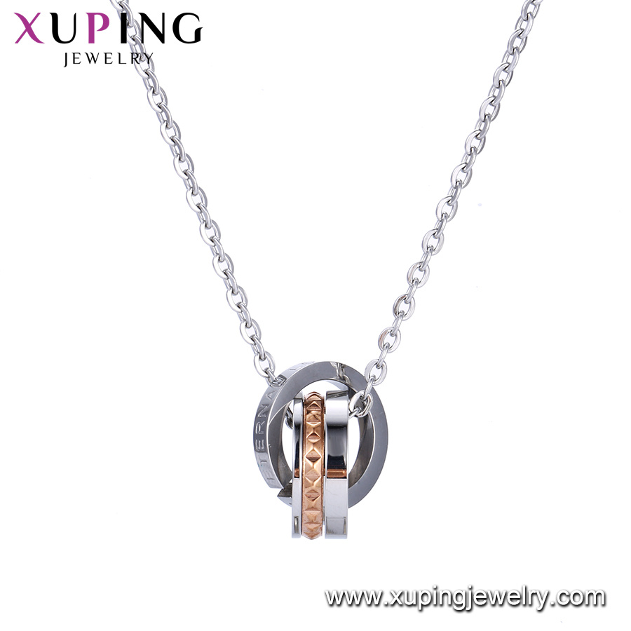 44431 Xuping Fashion Three Colors Man Buckle-Shape Necklace