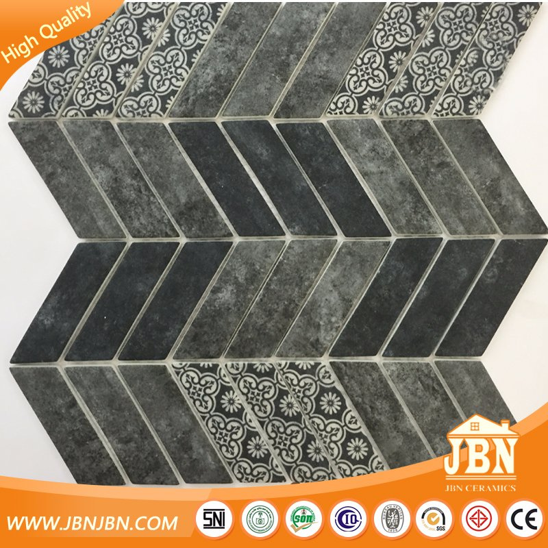 Terrazzo Tile Bathroom Wall Tile Rhombus Mosaic Glass (V637004)