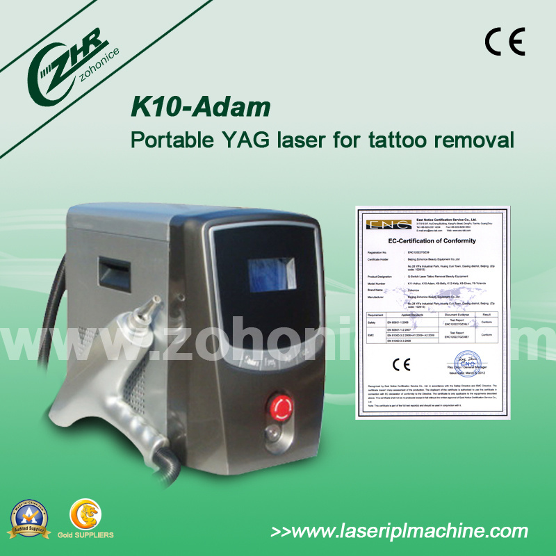 Portalbe Q Switch ND YAG1064nm Laser Tattoo Removal Machine