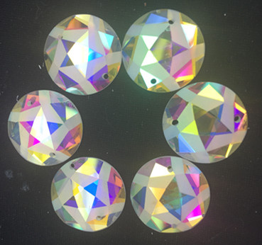 Star Flat Back Crystal Ab Mirror Glass Beads