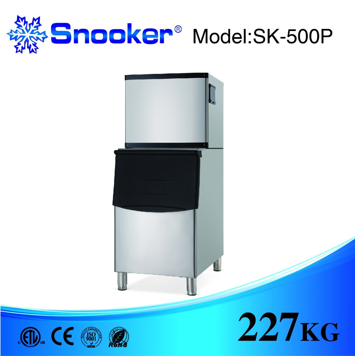 Snooker Sk-700p Hot Sell Commercial Use Ice Machine, Ice Maker, Ice Cube Machine, Ice Making Machine