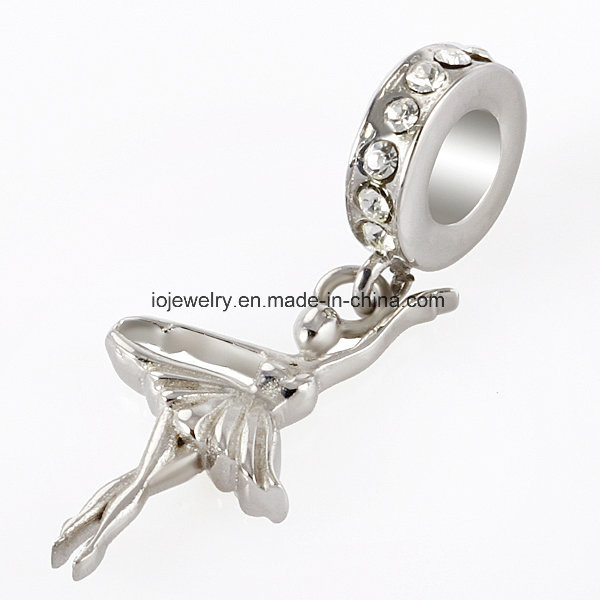 Angel Charm with a Dangle Bead