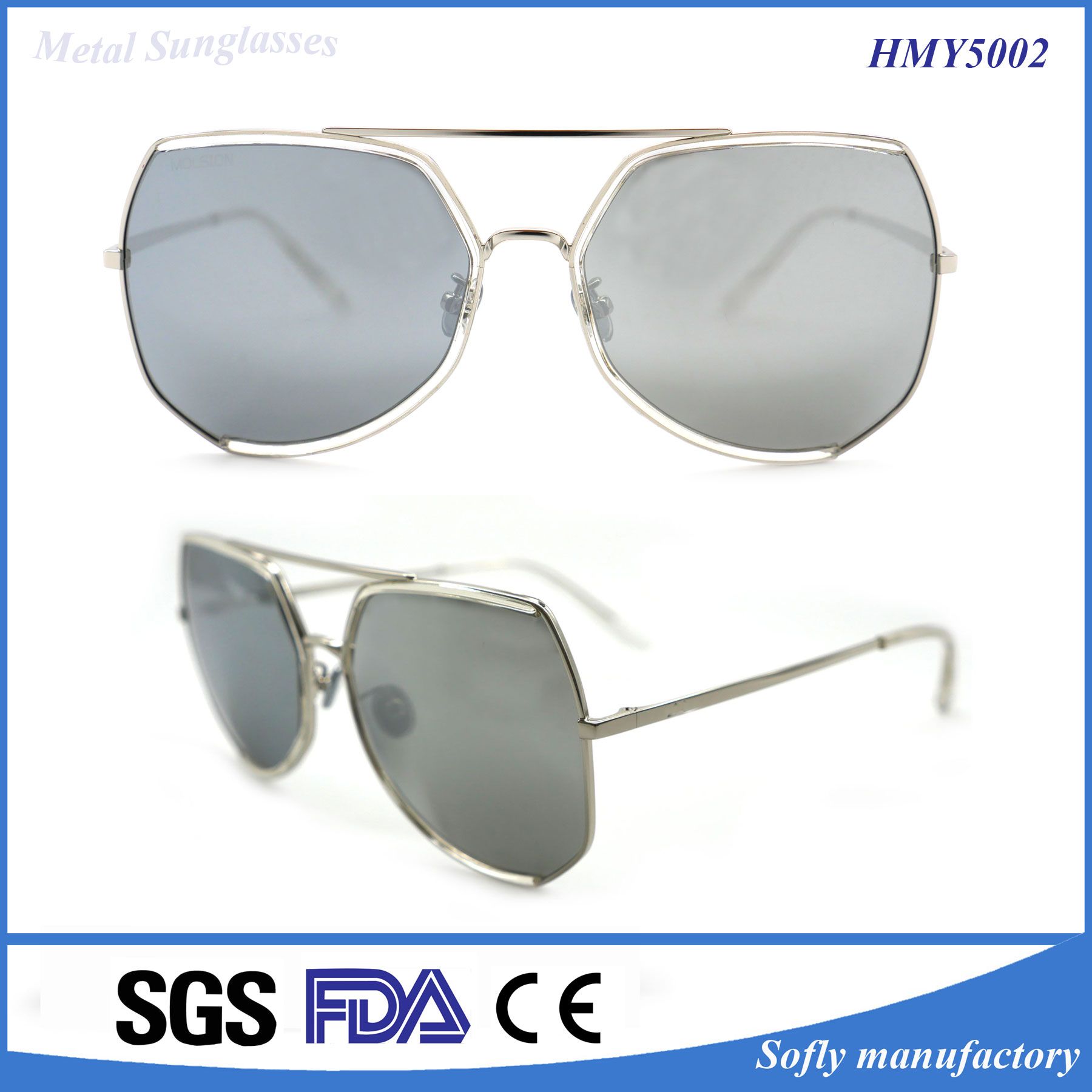 2016 Newest China Wholesale High Quality Metal Sunglasses with Polarized