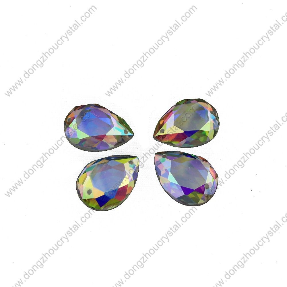 18*25mm Drop Ab Sewing Glass Stone (DZ-1023)
