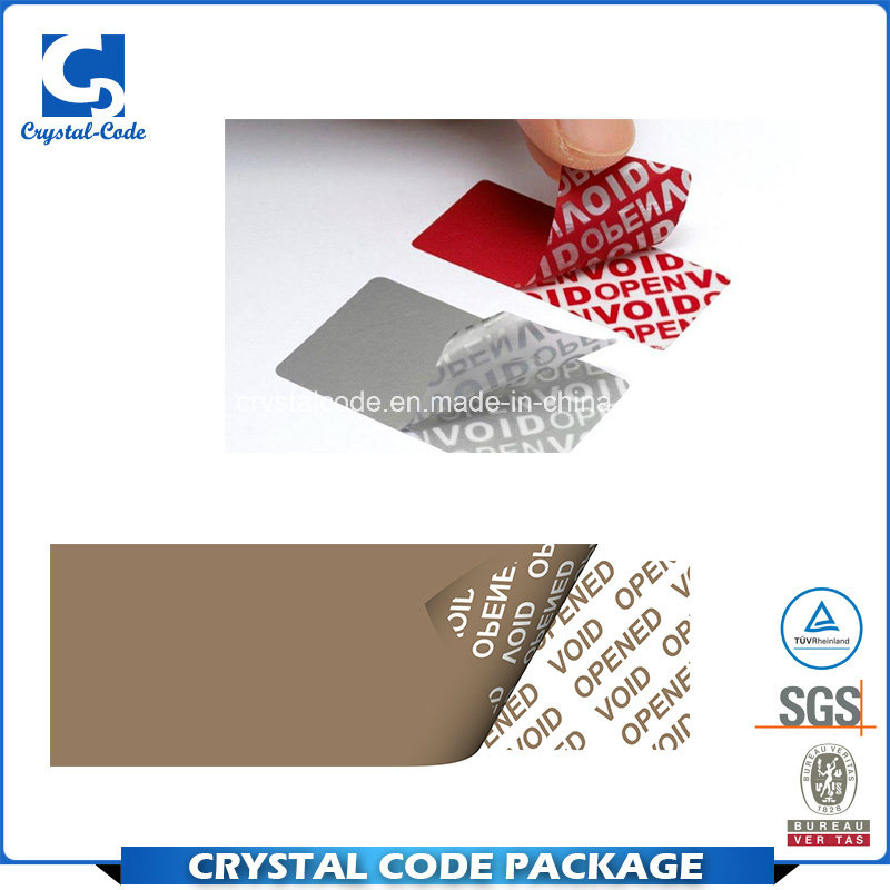 Custom Die Cut Tamper Proof Void Label Sticker