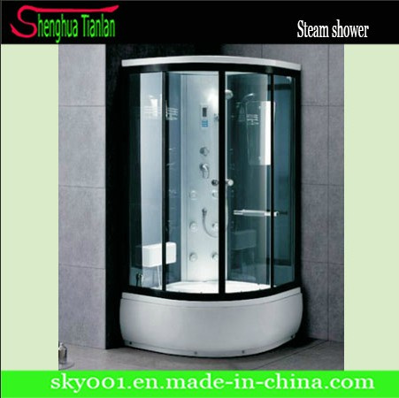 Modular Black Finished Aluminium Alloy Frame Steam Shower Cabinet (TL-8843)