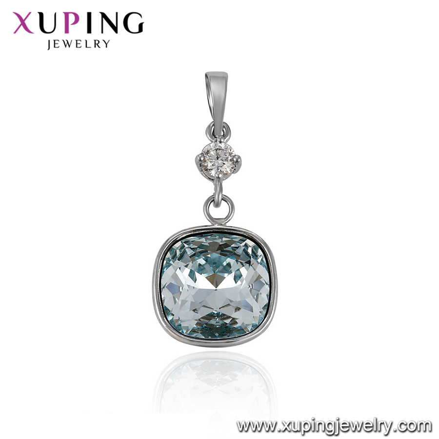 32885 Girls White Gold Pendant Crystals From Swarovski Light Green Stone Cute Pendants