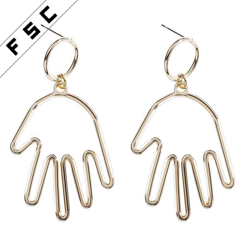 Latest Fashion Designs Jewelry New Model Palm Earrings