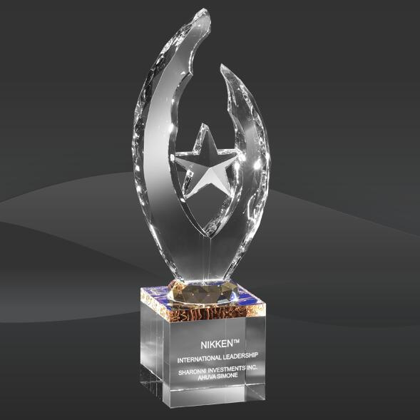 Flaming Star Crystal Award (MPI-CR-A1048AM-12)