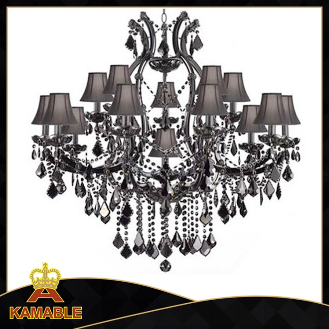 Hotel Project Black Crystal Chandelier Custom Lighting (Kam2054)