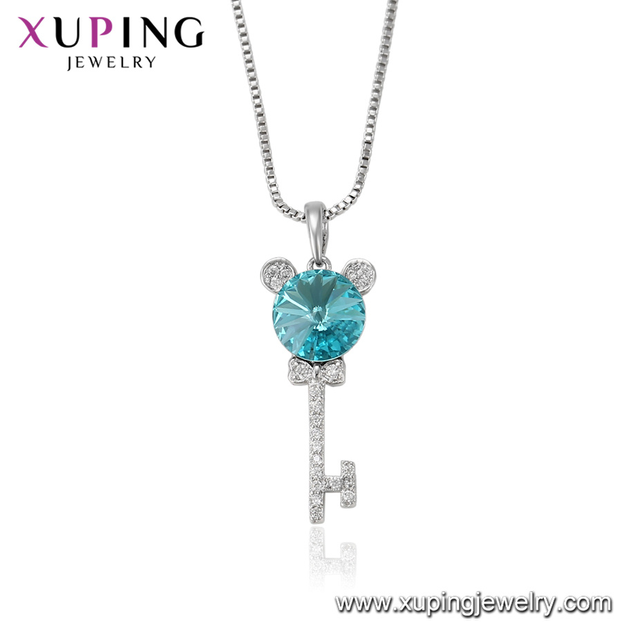 Necklace-00454 Xuping Lovely Animal Pendant Crystals From Swarovski Key Shape Necklace
