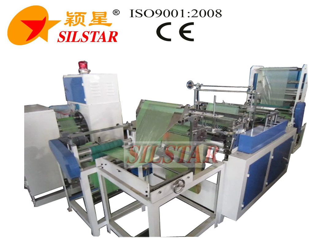 Plastic Ice Cube Bag Making Machine with Automatic Rewinder