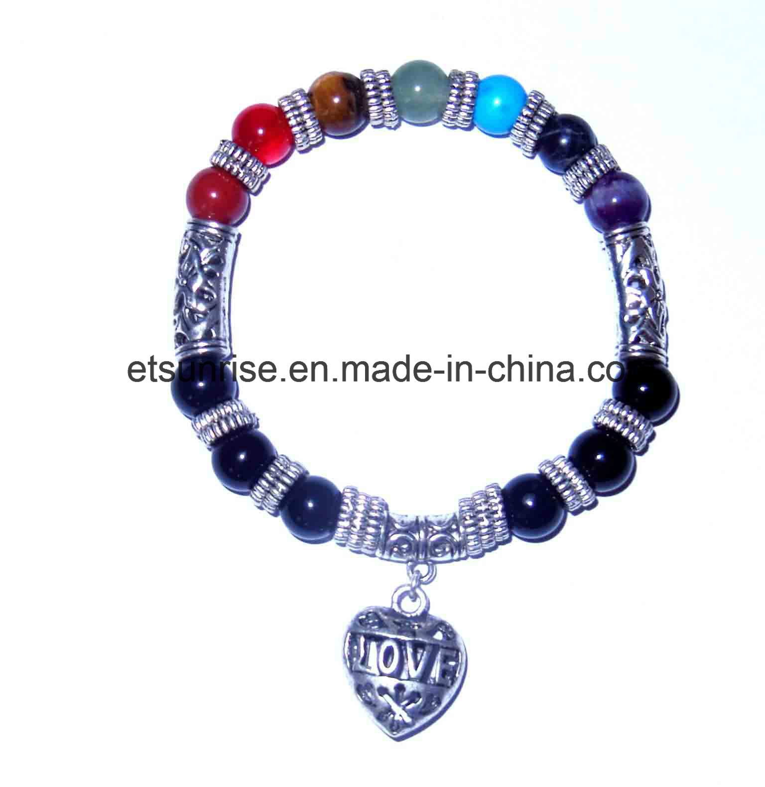 Natural Semi Precious Stone Crystal Beaded Charming Bracelet Gemstone Jewelry