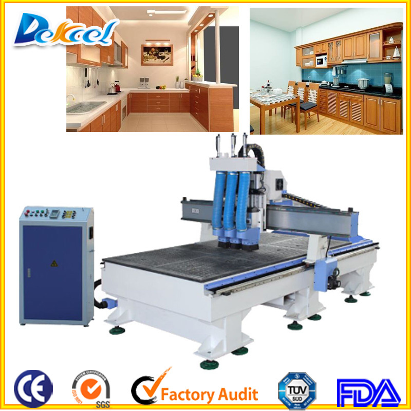 Three Process CNC Cutting 3D Wood Router Machine for Furniture